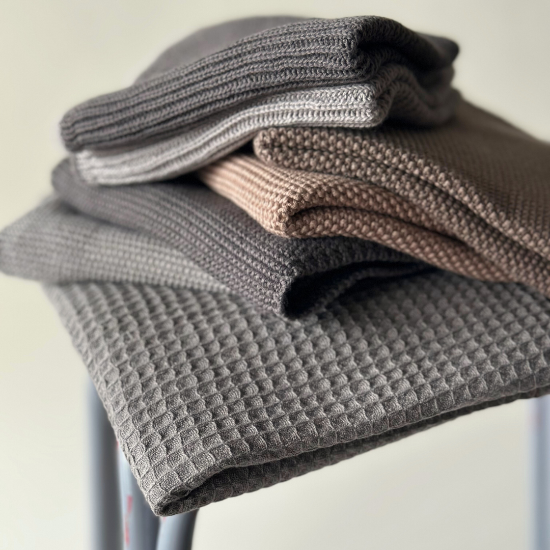 Spüllappen gestrickt - 2er Set beige/braun