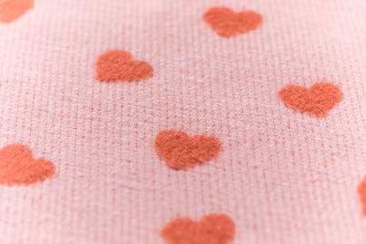 Babydecke Herzen/Rosa-orange