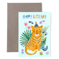 Karte zum Geburtstag *Happy Birthday* mit Tiger