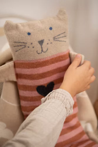Babydecke in Kuscheltier - Katze