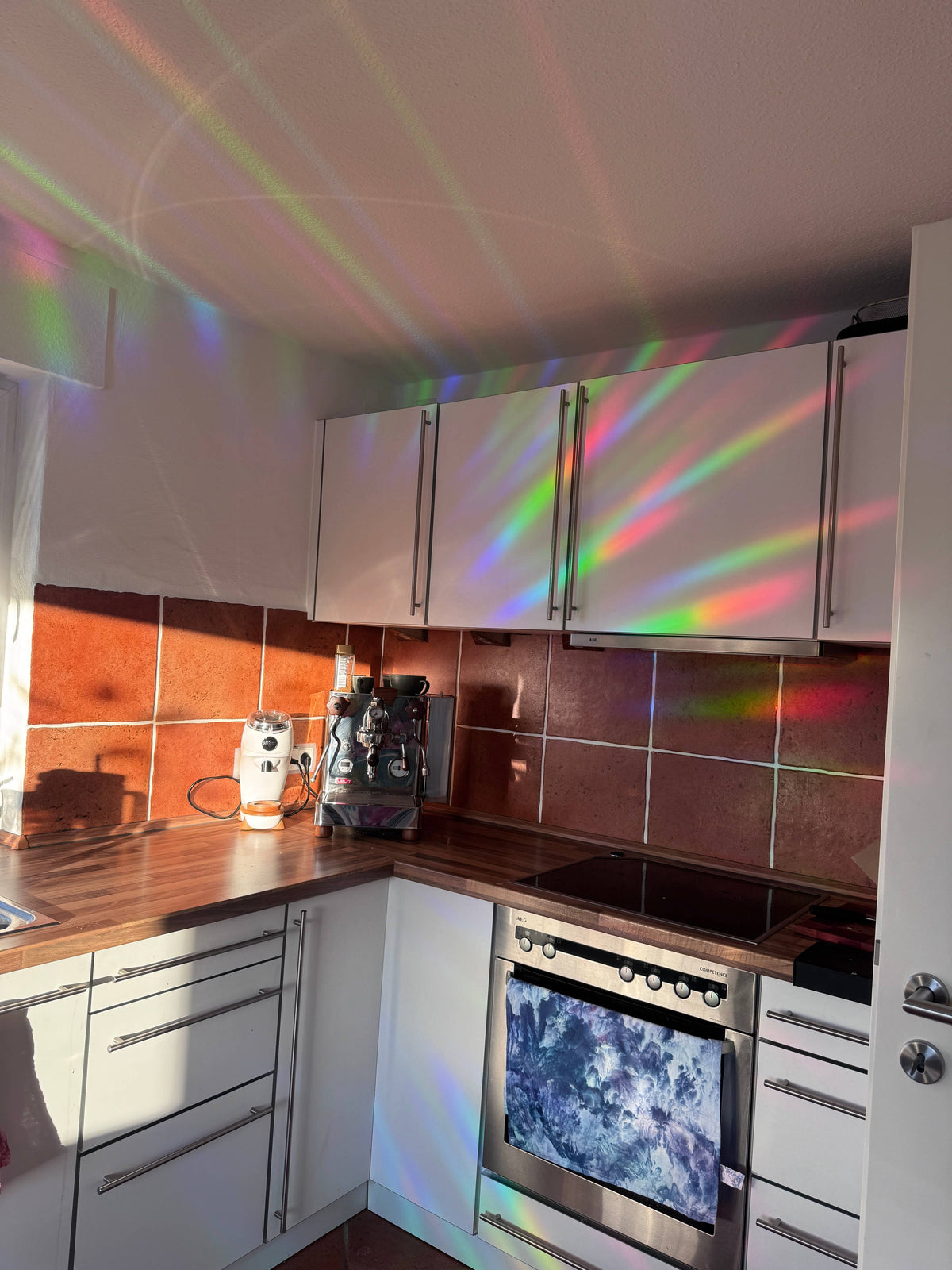 Suncatcher Fensteraufkleber Kreis, Prismatischer Sticker