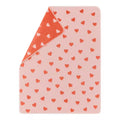 Babydecke Herzen/Rosa-orange