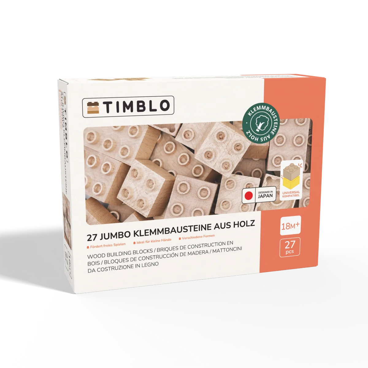 27 JUMBO Bausteine aus Holz