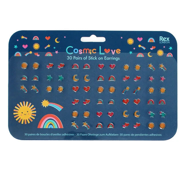 Ohrringe zum aufkleben "Cosmic Love"