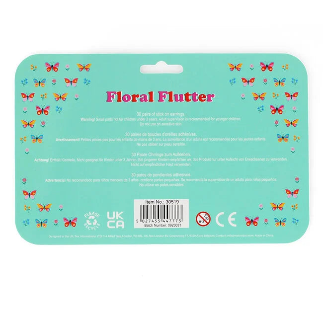 Ohrringe zum aufkleben "Floral"