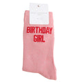 Socken Glitzer Rosa/Birthday Girl